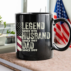 Personalized Legend Husband Dad Grandpa Black Mug TH10 892939