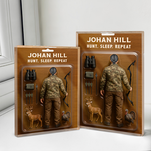 Personalized Realistic Dad's Favorite Type Of Hunting Acrylic Block Plaque Gift LM32 893459