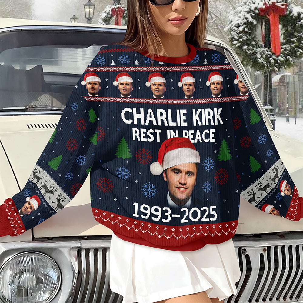 Charlie Kirk Rest In Peace 1993-2025 Ugly Christmas Sweater HO82 900320
