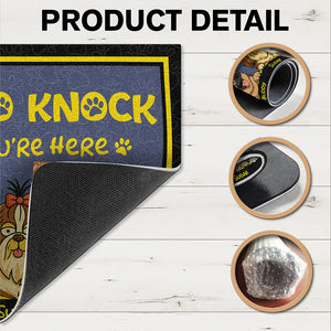No Need To Knock - Dog Personalized Home Decor Decorative Mat, Doormat HA75 892136