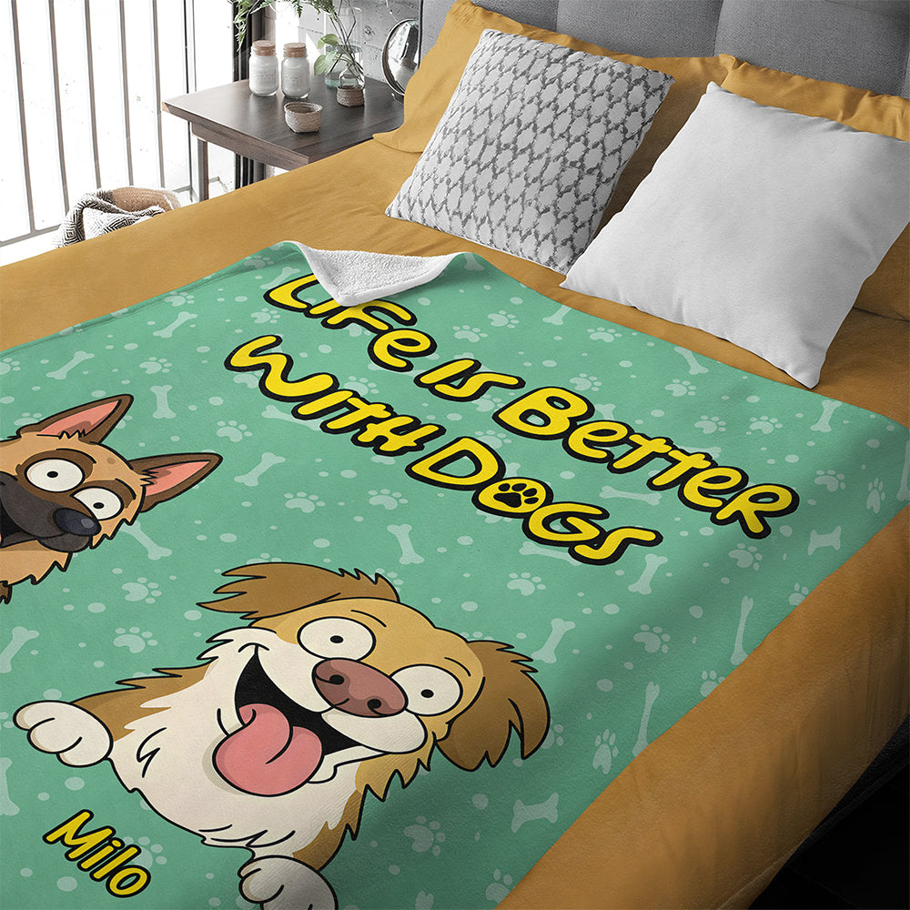 Better With My Dogs Personalized Blanket HA75 892138
