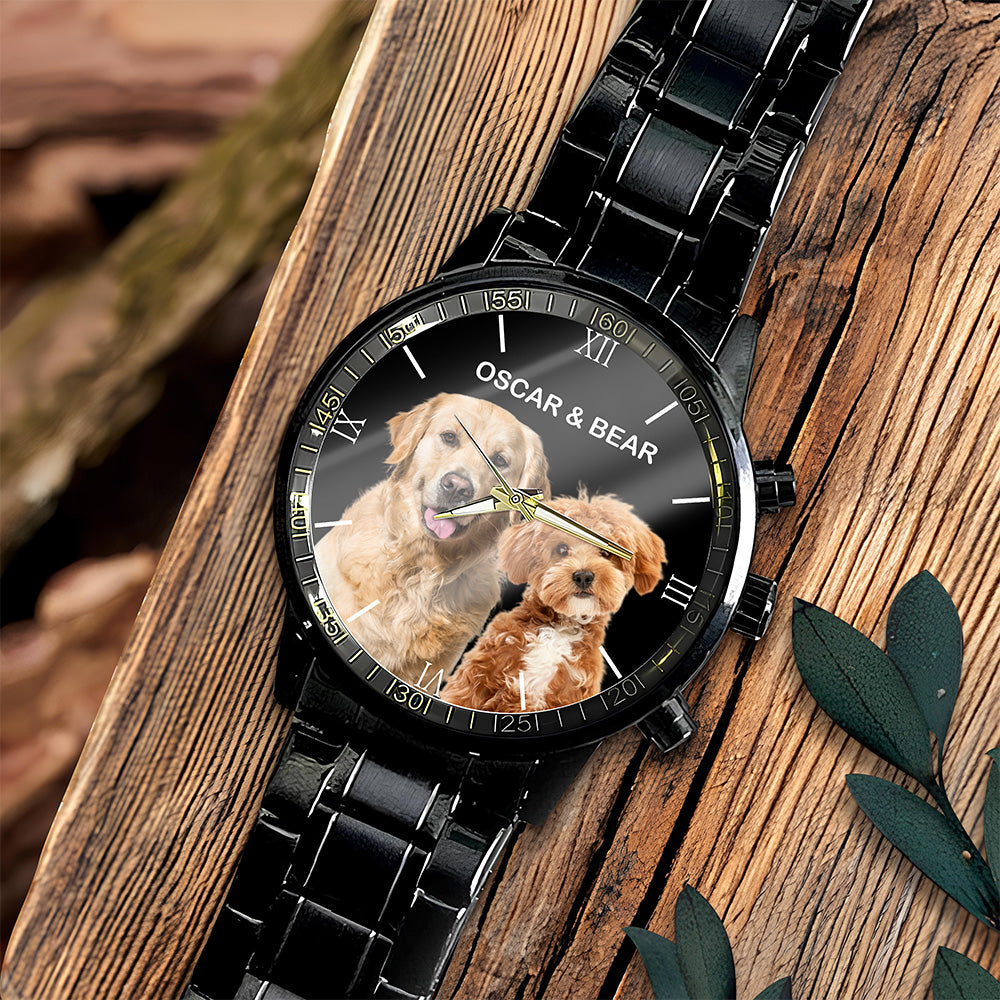 Custom Pet Photo Men's Watch Gift For Dog Cat Lovers HO82 894146