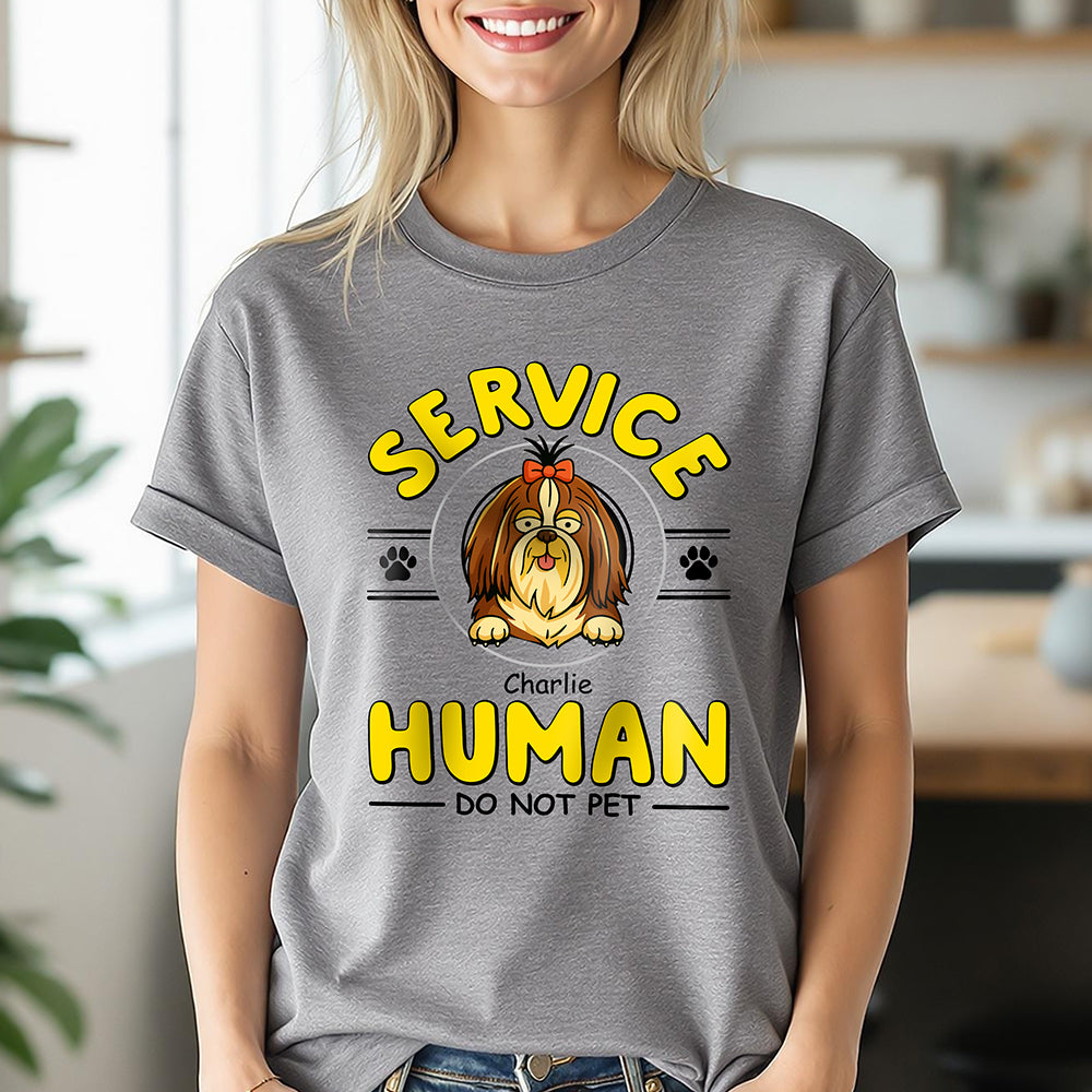 Service Human, Do Not Pet Personalized Birght Shirt For Dog Lovers CH07 895630