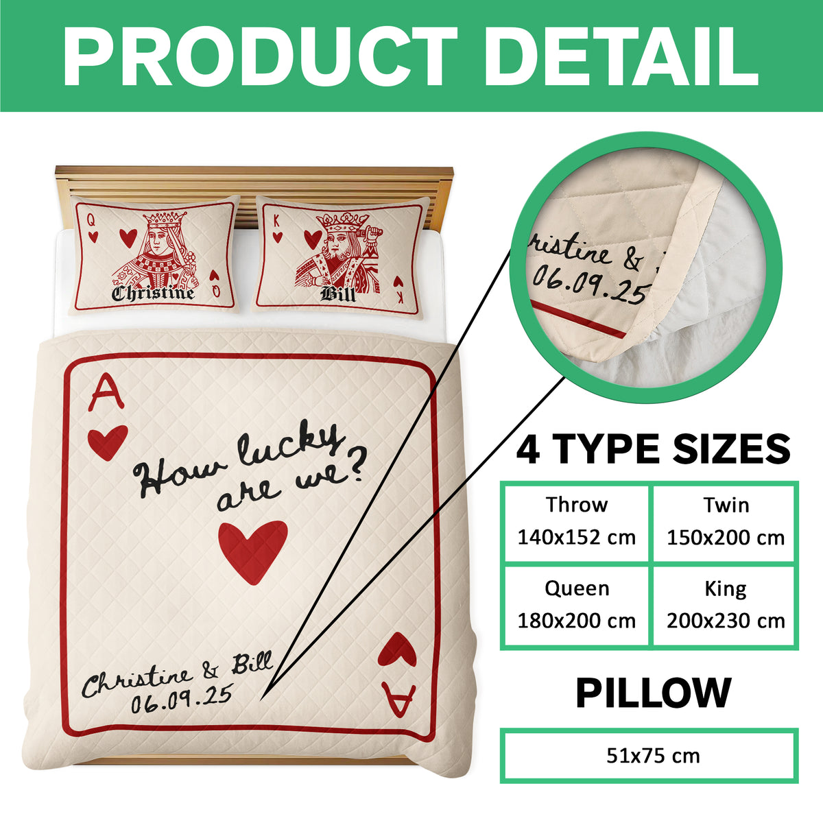 How Lucky Are We Custom Couple Name Bedding Set Valentine Gift Anniversary Gift For Couple CH07 899846