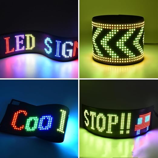 Demon LED Eyes for Car Truck Windshield, Programmable Animated LED Sign, Flexible Car Window Light, Halloween Car Decor HA75 922204