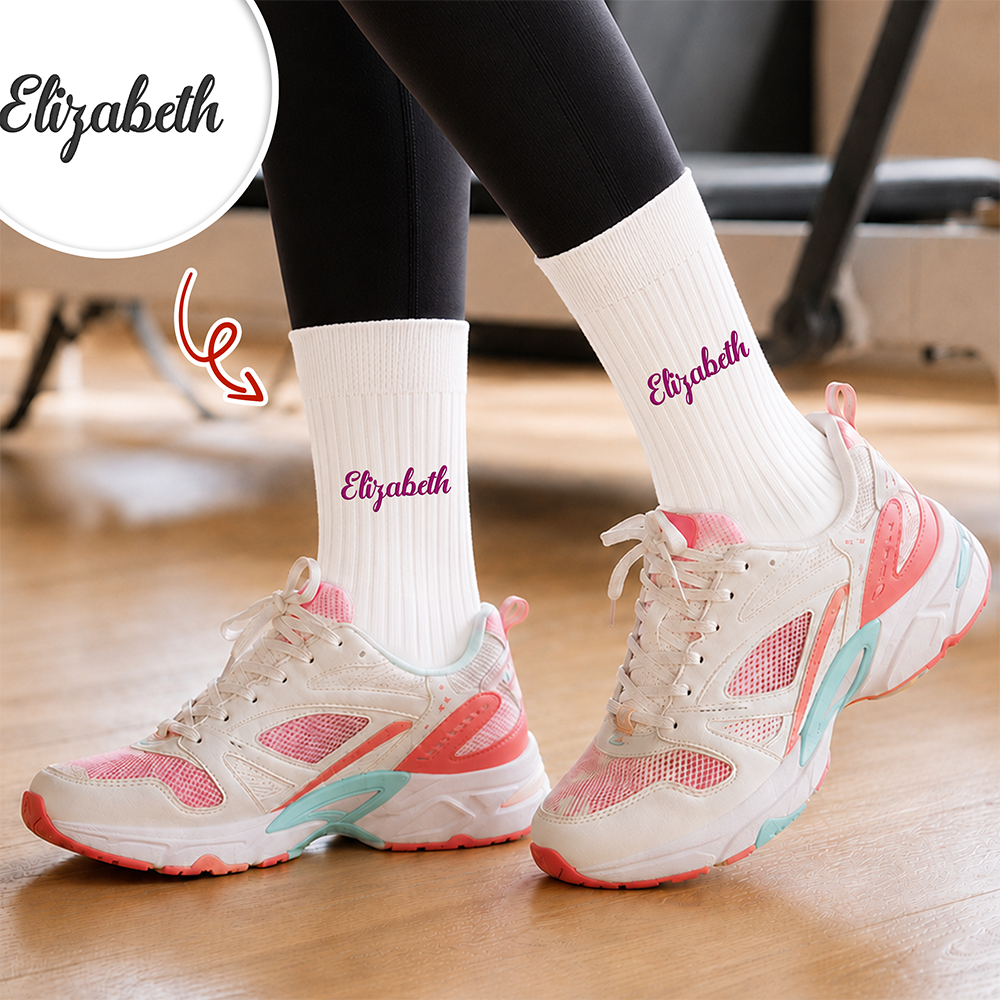 Personalized Custom Name Embroidered Socks TH10 170863