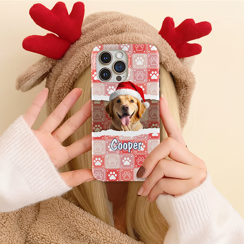 Custom Cute Dog Cat Photo Hide And Seek Paw Phone Case Gift LM32 895621