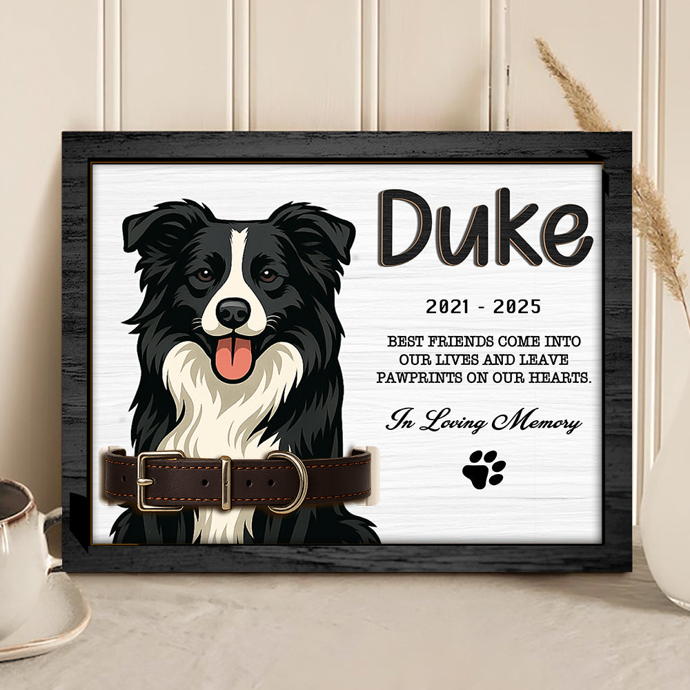 Custom Dog Portrait Photo Memorial 2-Layers Wooden Collar Frame Sympathy Gift LM32 893785