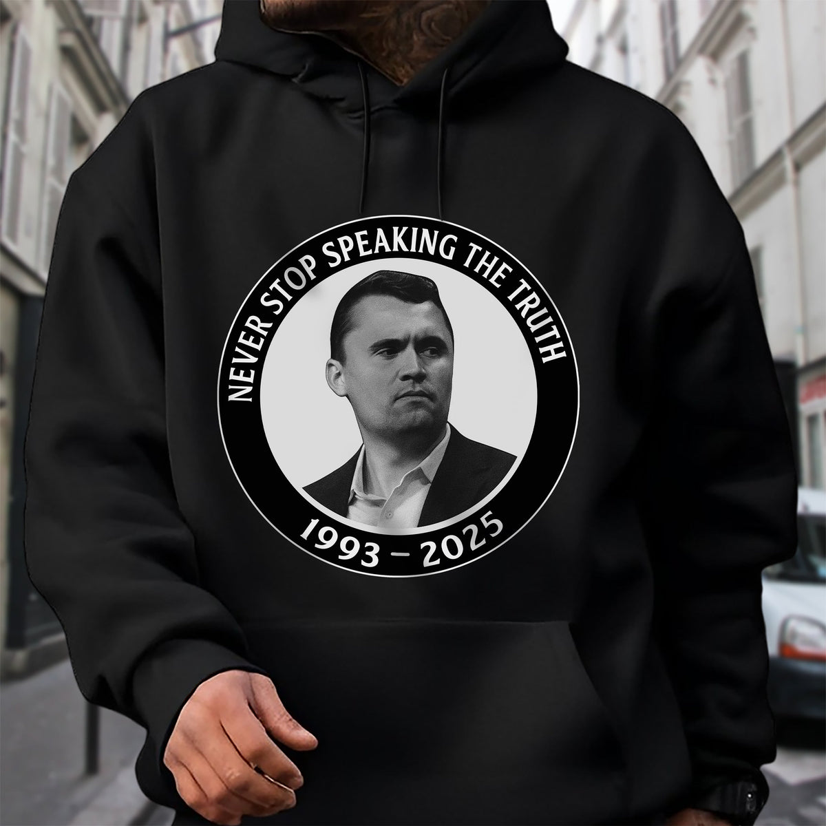 Never Stop Speaking The Truth 1993-2025 Charlie Kirk Dark Shirt HO82 65820
