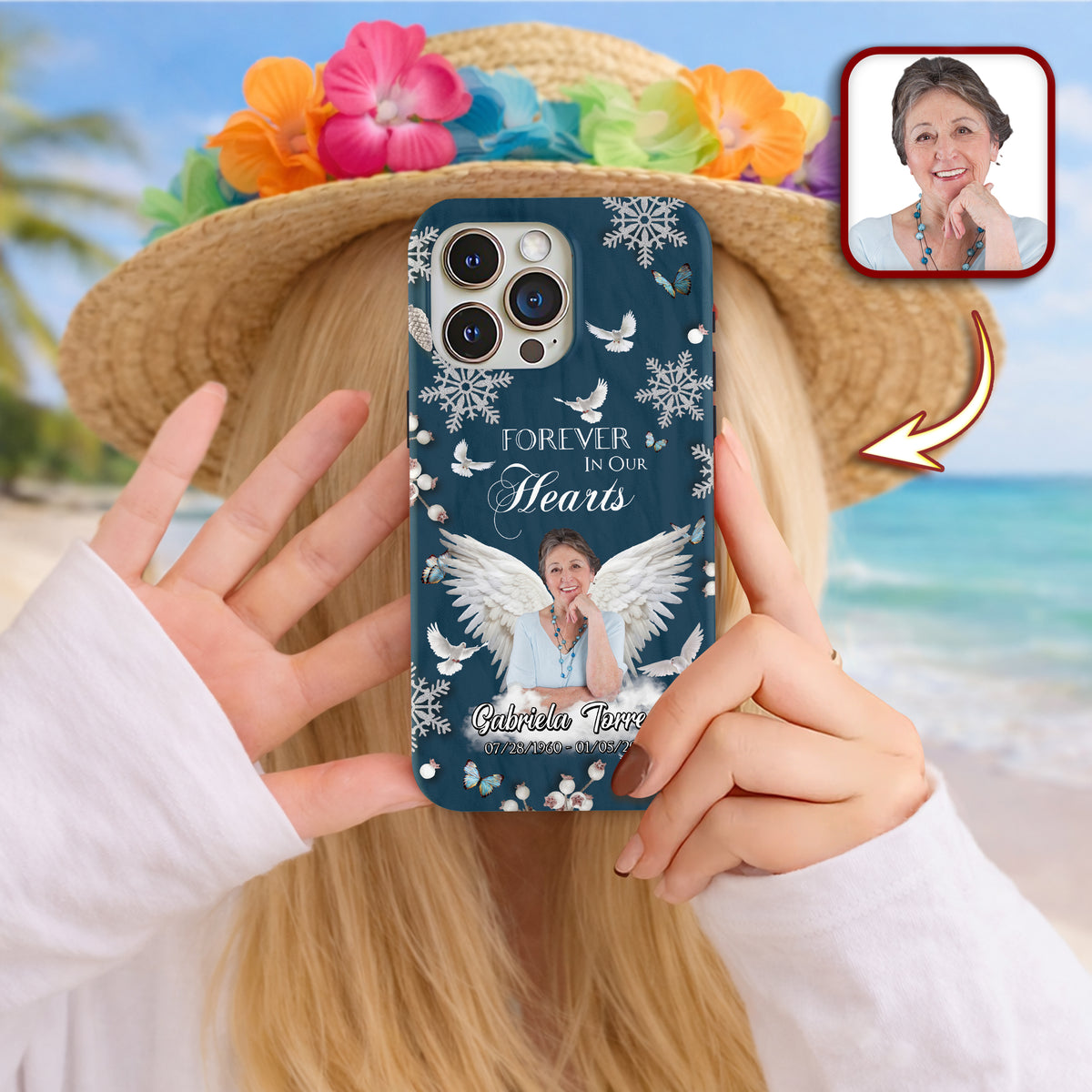 Custom Photo Gone But Never Forgotten Memorial Phone Case HA75 920246