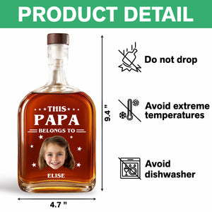 This Papa Is Powered By Love - Family Personalized Custom Whiskey Bottle - Father's Day, Gift For Dad, Grandpa HO82 894076