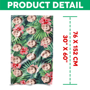 Custom Cute Human Face Tropical Party Summer Beach Towels LM32 893469