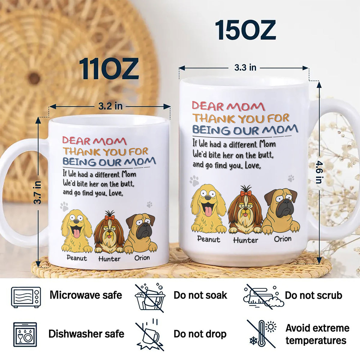 Thank You For Being Our Mom Dog Lover Mug TH10 892699