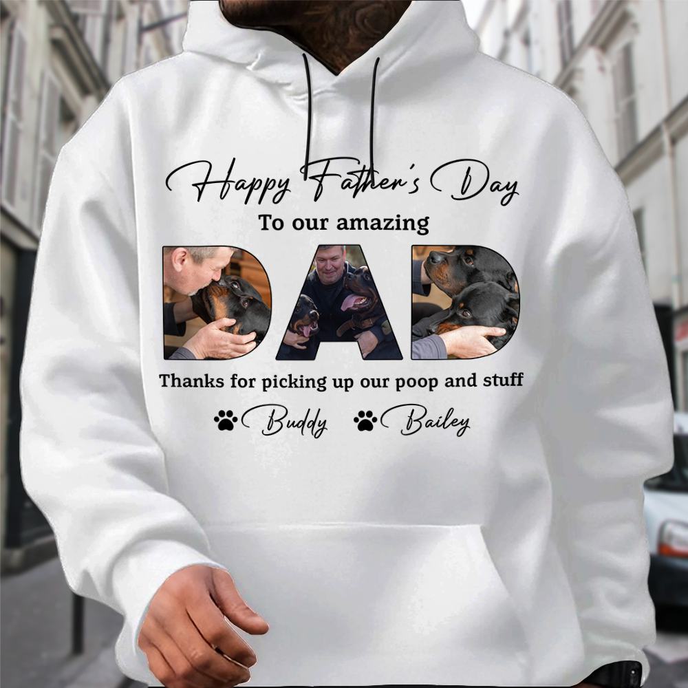 Custom Photo Happy Father's Day To My Amazing Dad Bright Shirt Dog Lovers Gift CH07 895882