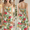 Custom Cat Photo Tropical Women's V-Neck Cami Maxi Dress HO82 893606