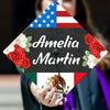 Personalized Name Congrats Graduation USA Flag Graduation Cap Topper LM32 899269