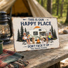Custom  Name This Is Our Happy Place - Don't F*ck It Up Camping Metal Sign LM32 669463