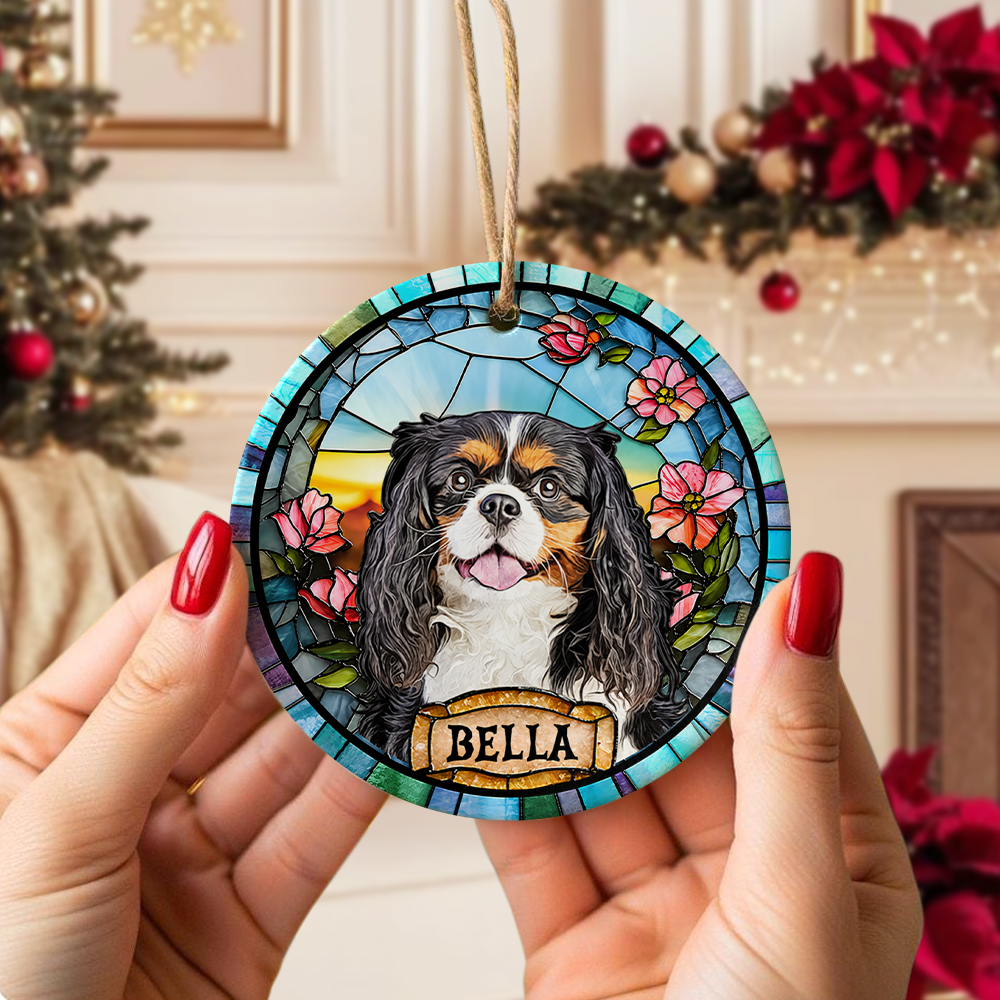 Personalized Dog Portrait Ceramic Ornament - Personalized Gift For Dog Lovers HO82 903324