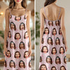Custom Bestie Photo Coquette Pink Bows Hawaii Maxi Dress LM32 893397