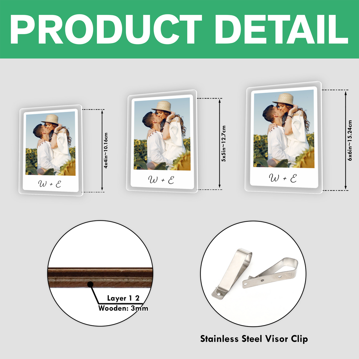 Custom Photo And Name Best Couple Valentine Gift Acrylic Car Visor TH10 898479