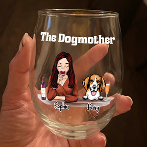 The Dogmother For Dog Lover Wine Glass TH10 892807