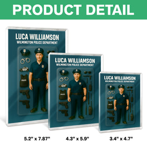 Custom Police Figure Acrylic Block Plaque, Unique Keepsake, Father's Day Gift HA75 892338