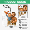 Custom Photo Dad And Kid - Photo Figure Acrylic Keychain Father's Day Gift HA75 892376