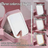 Personalized Birth Flower Leather Travel Jewelry Box with LED Mirror 100204