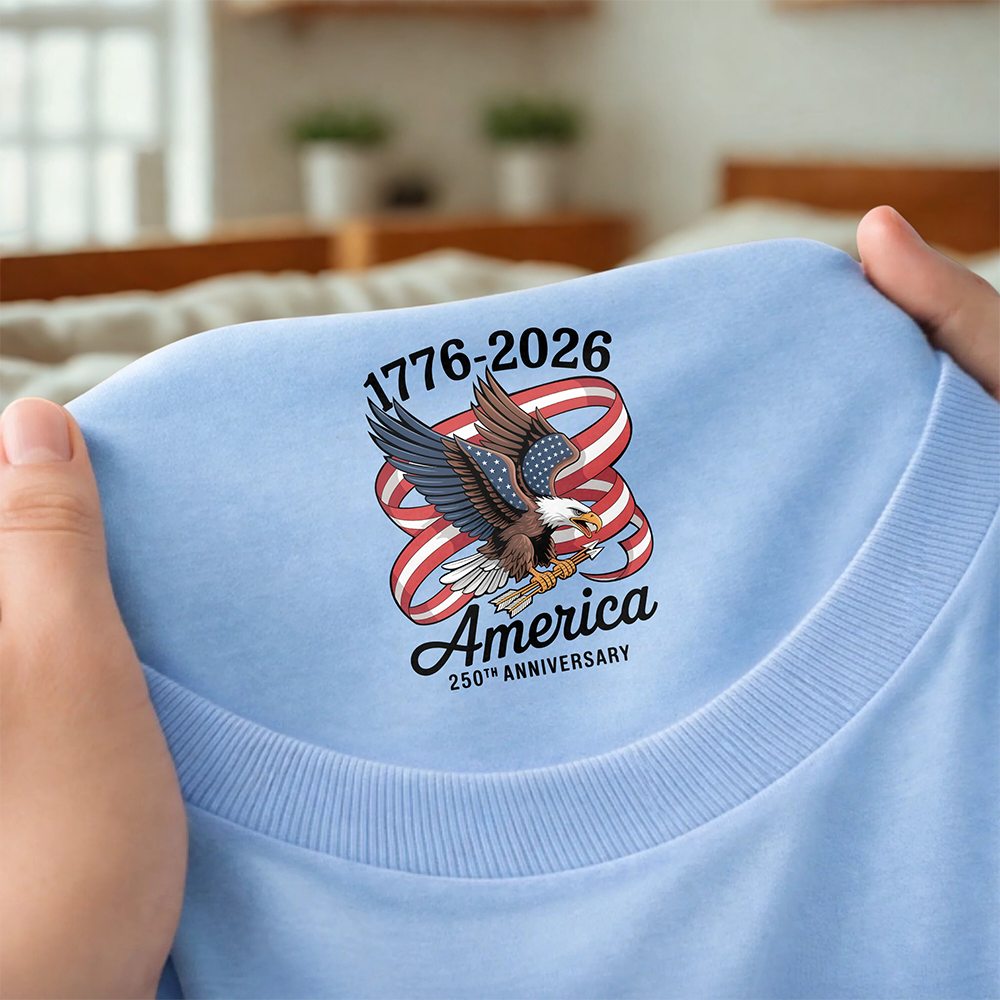 America 250Th Anniversary 1776-2026 Eagle Us Flag Back Neck Shirt CH07 910922