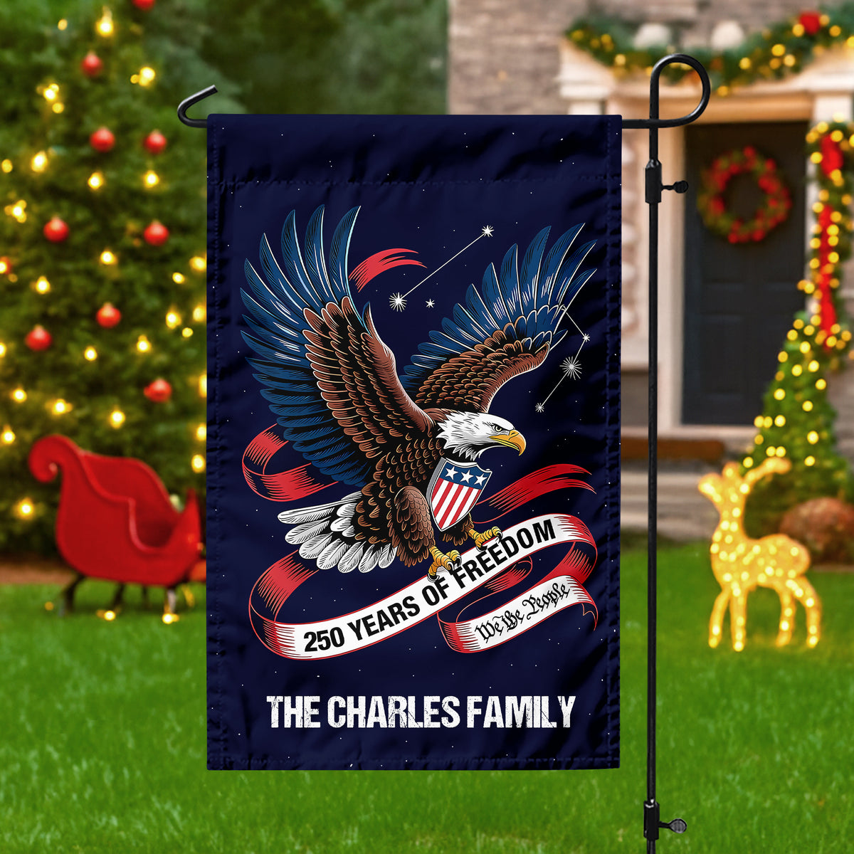 Custom Family Name 250 Years Of Freedom, We The People Garden Flag TH10 898313