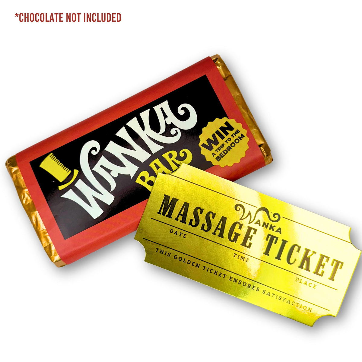 Funny Golden Ticker with Chocolate Wrapper Gift, Valentines Gift For Him, Husband, Boyfriend LM32 899001