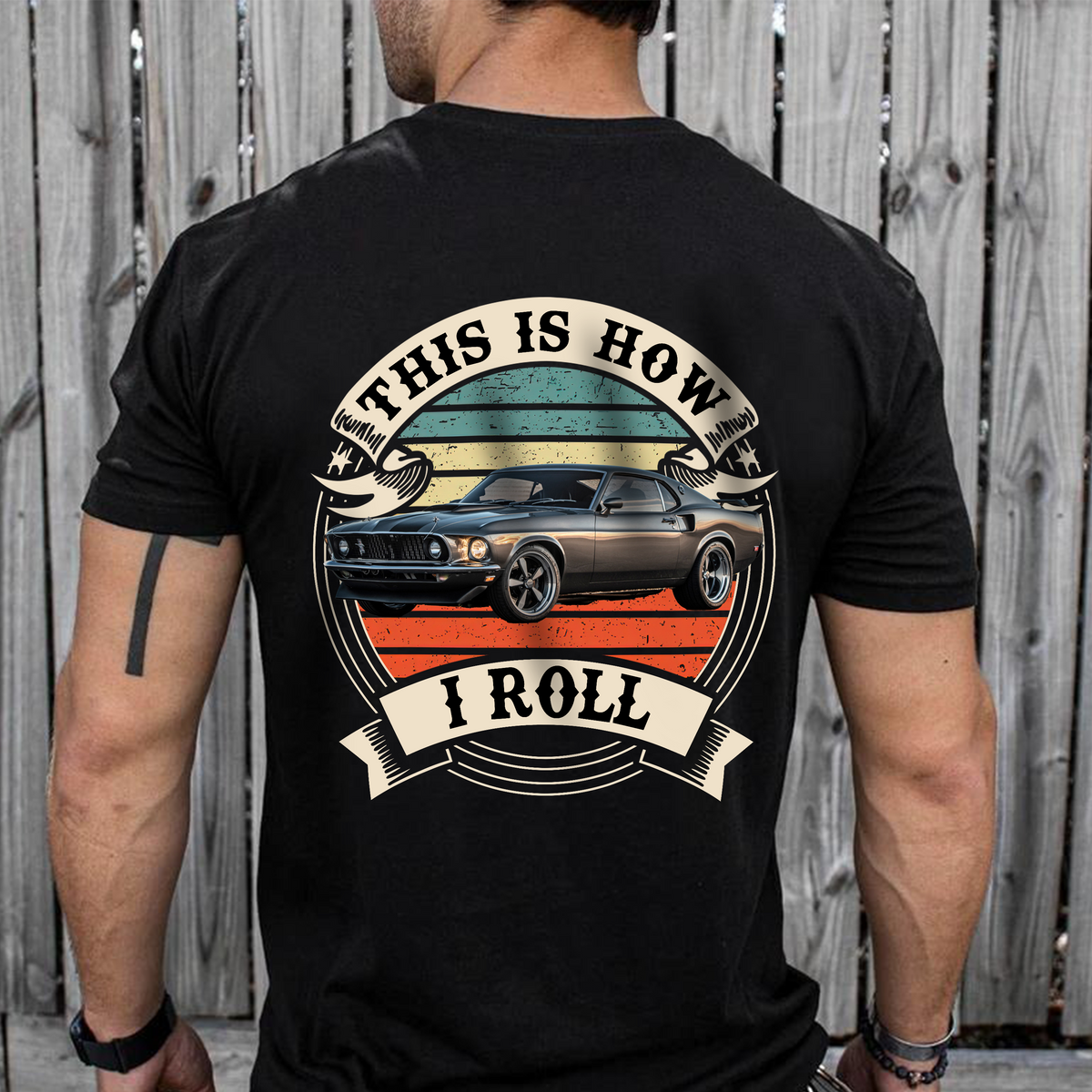 This Is How I Roll - Custom Car Photo Route 66 Vintage Back Side Dark Shirt CH07 896600
