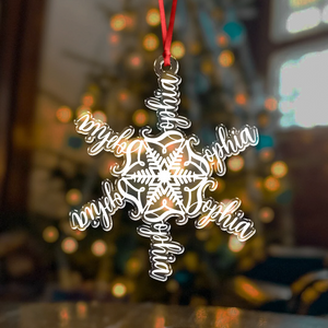 Custom Name Snowflake Acrylic Ornament Christmas Gift For Family CH07 899040