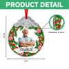 Custom Family Photo Metal Top Glass Ornament For Christmas TH10 894889