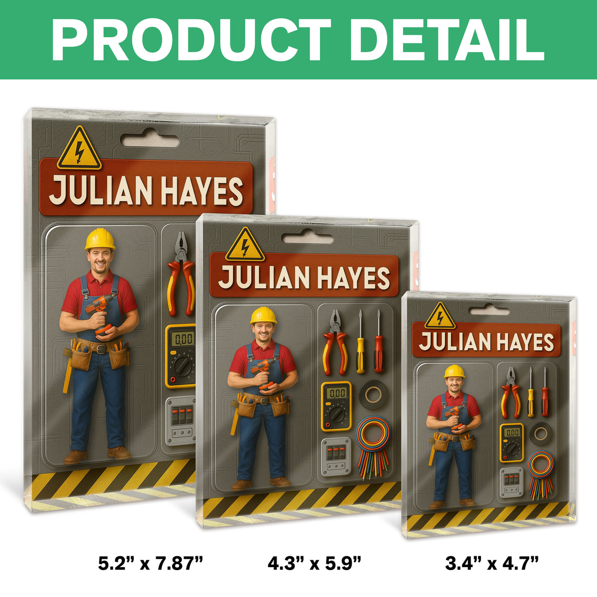 Custom Photo 3D Effect Mechanic Dad Acrylic Block Plaque, Unique Keepsake HO82 894220