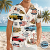 Custom Vintage Car Aloha Shirt, Route 66 Patriotic Hawaiian Shirt TH10 170037