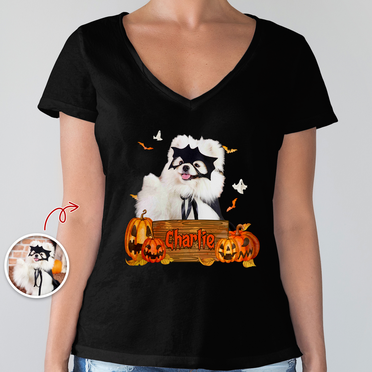 Custom Dog Cat Photo Halloween Witch Dark Shirt HO82 894996