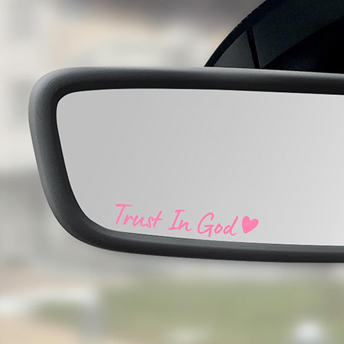 Trust In God Rearview Mirror Car Sticker, Inspirational Sticker, Religious, Christian Car Decal LM32 897455