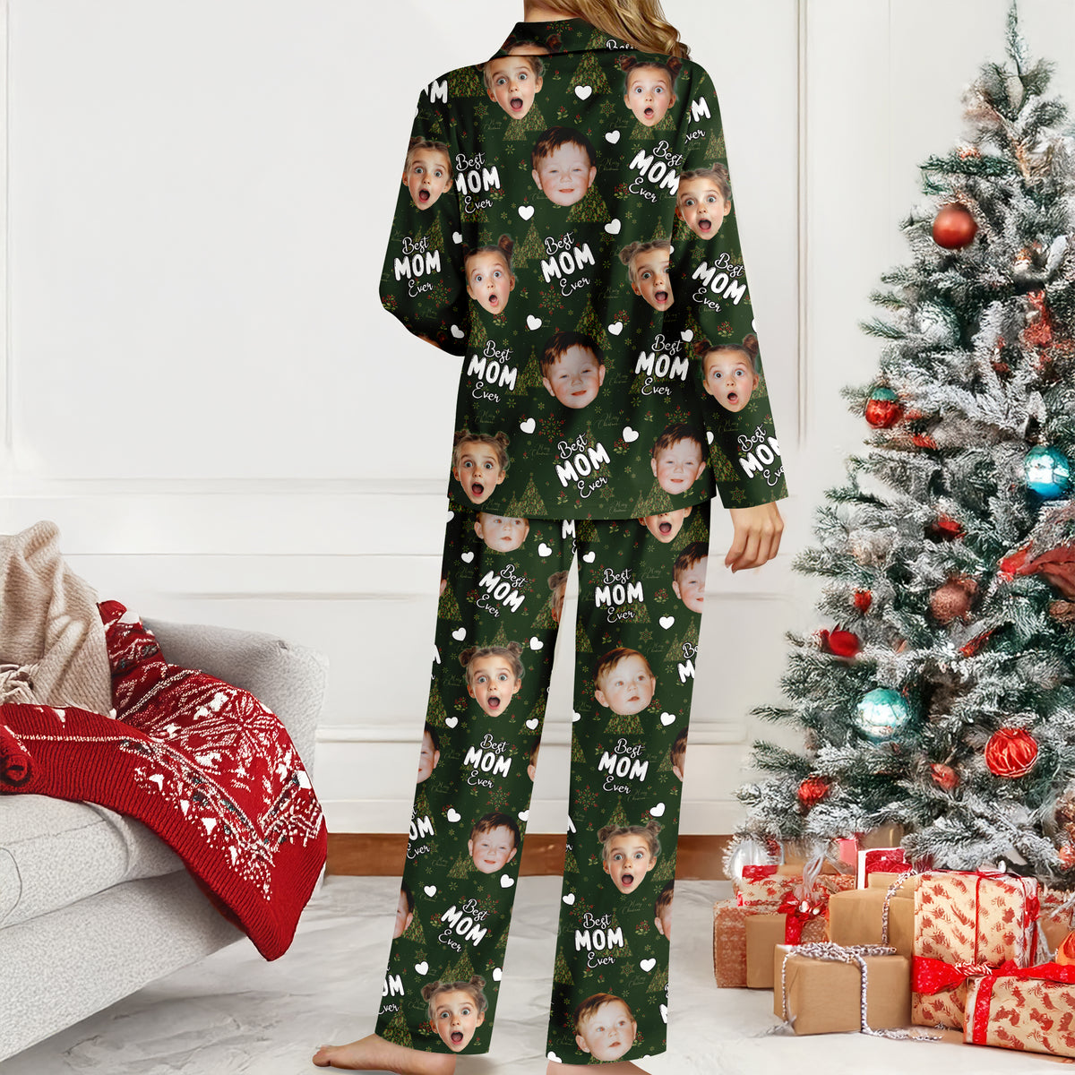 Custom Face Cute Best Dad Ever Christmas Pajamas LM32 895747