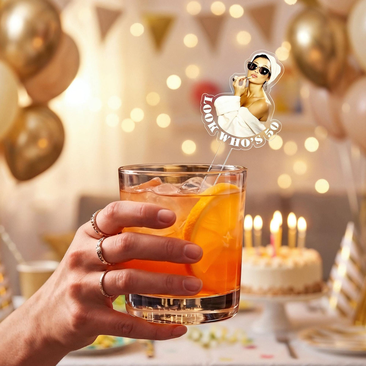 Custom Photo Look Who's 30th Birthday Cocktail Drink Stirrers Party Decoration LM32 899955