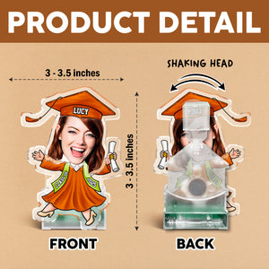 Custom Funny Face Class of 2025 Graduation Decoration Shaking Head HO82 893814