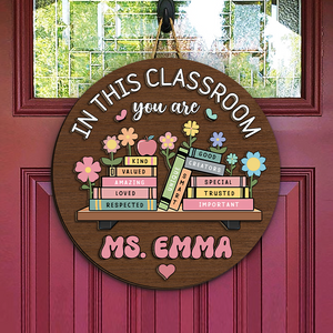 Custom Name In this Classroom You Are Gift For Teacher Layer Doorsign TH10 894141