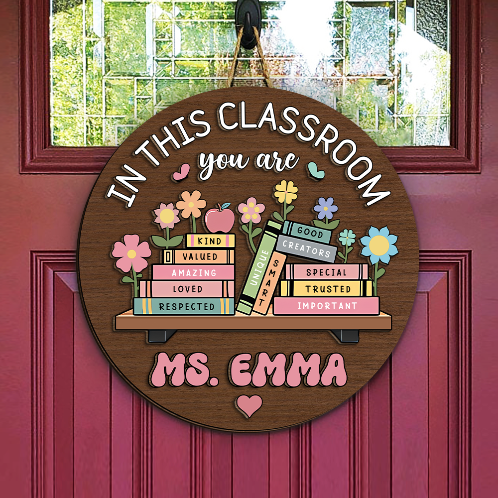 Custom Name In this Classroom You Are Gift For Teacher Layer Doorsign TH10 894141