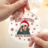Custom Photo Merry Christmas Making Memories Glass Ornament - Gift For Christmas, Family Gift HO82 903308