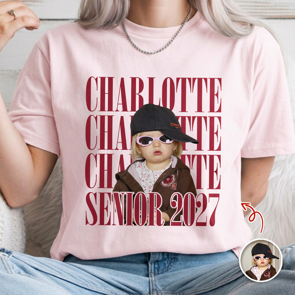 Custom Photo & Name Vintage Senior 2027 Comfort Shirt TH10 170597