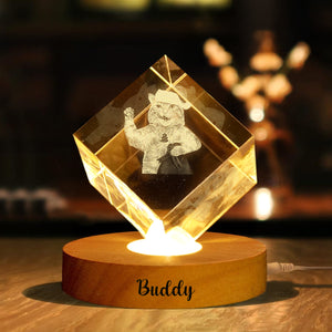 Custom Dog Cat Photo Engraved Crystal Photo With Light HA75 898202