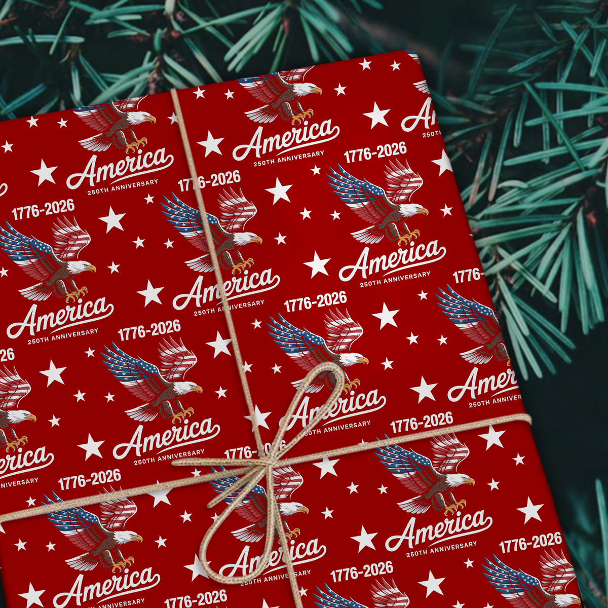 Celebrate 250 Years of America USA Anniversary 1776-2026 Wrapping Paper HO82 900606