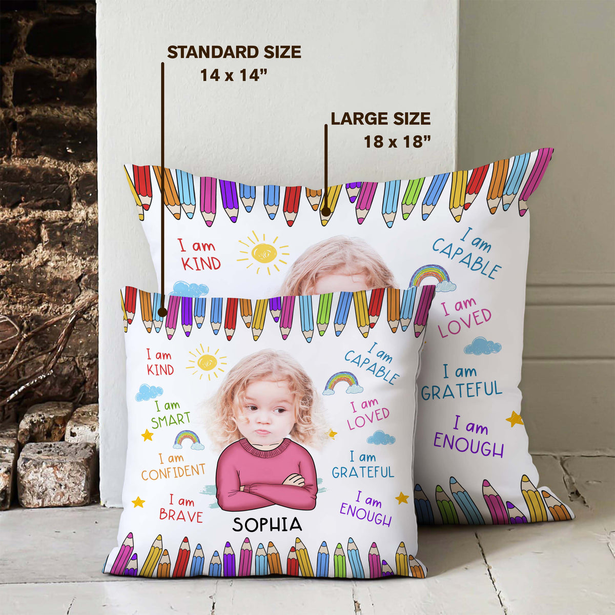 Custom Face Photo Pillow Gift For Kids TH10 894227