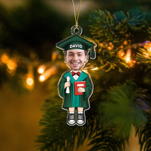Custom Funny Face Graduation Acrylic Ornament Christmas Decoration HA75 892712