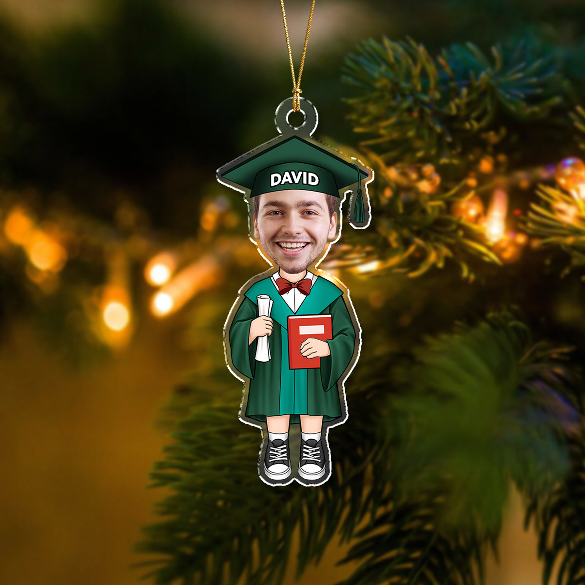 Custom Funny Face Graduation Acrylic Ornament Christmas Decoration HA75 892712